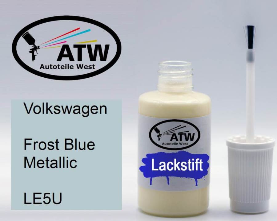 Volkswagen, Frost Blue Metallic, LE5U: 20ml Lackstift, von ATW Autoteile West.